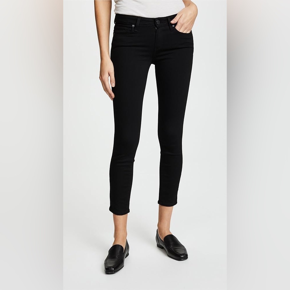 Paige Women's Black Verdugo Crop Stretch Skinny Denim‎ Casual Jeans Pants 27